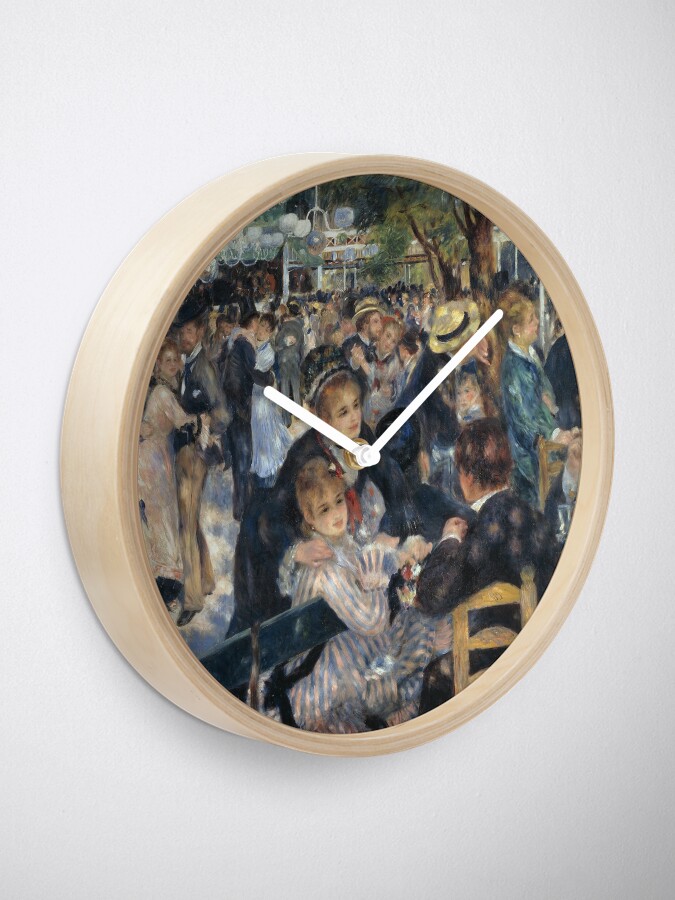 Alternate view of Bal du Moulin de la Galette Oil Painting by Auguste Renoir Clock