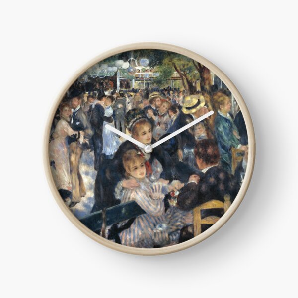 Bal du Moulin de la Galette Oil Painting by Auguste Renoir Clock