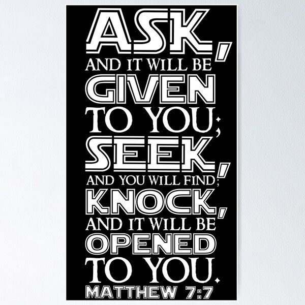 Item preview, Matthew 7:7 designed and sold by plushism.