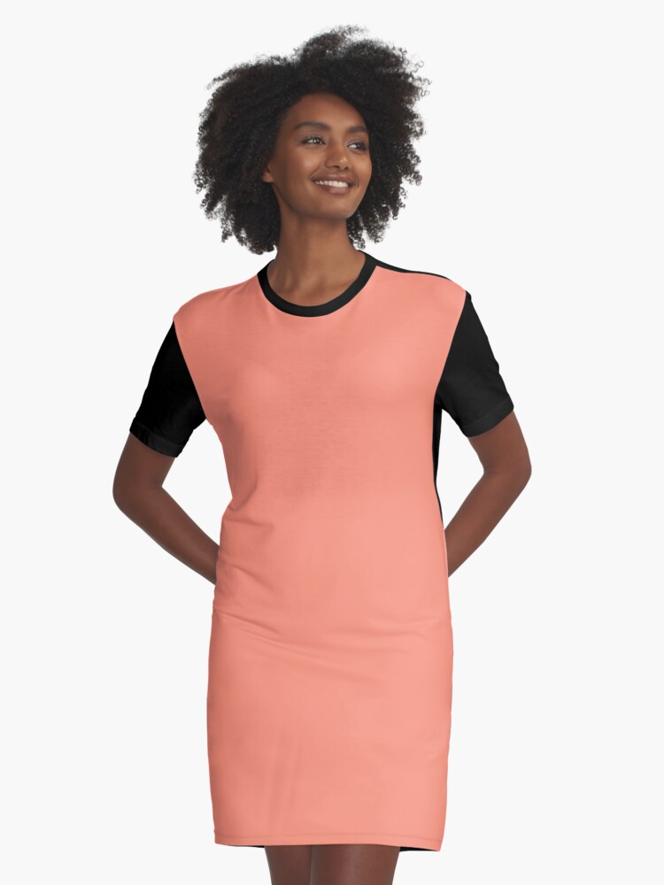 coral t shirt dress