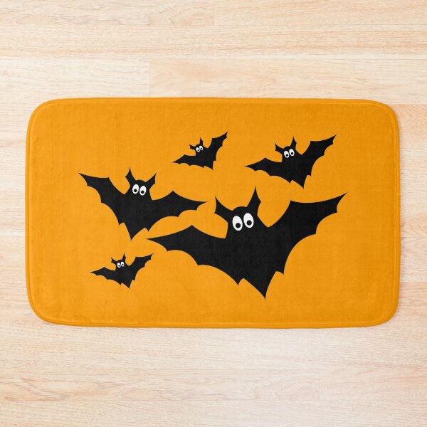Item preview, Cool cute Black Flying bats Halloween on Orange designed and sold by PLdesign.
