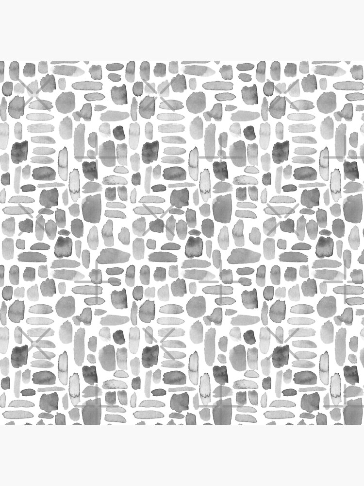 Watercolor Paint Brush Stroke Pattern - Gray by annieparsons