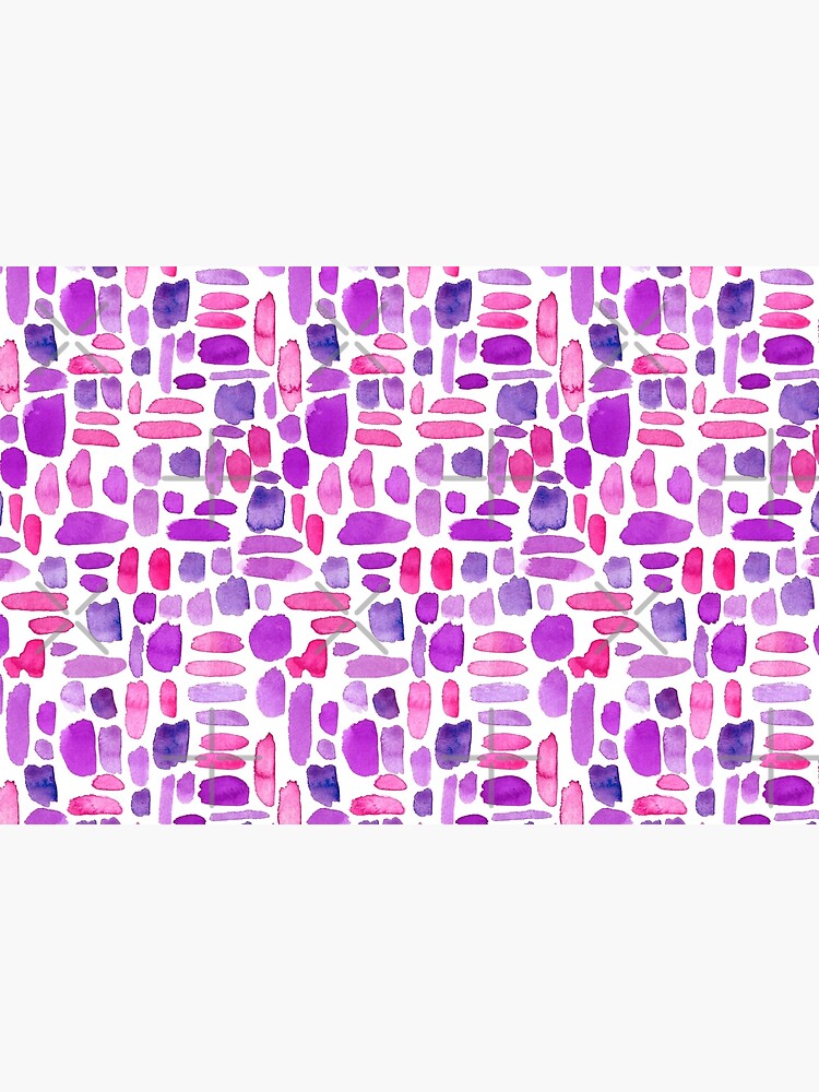 Watercolor Paint Brush Stroke Pattern - Magenta, Purple, Pink by annieparsons