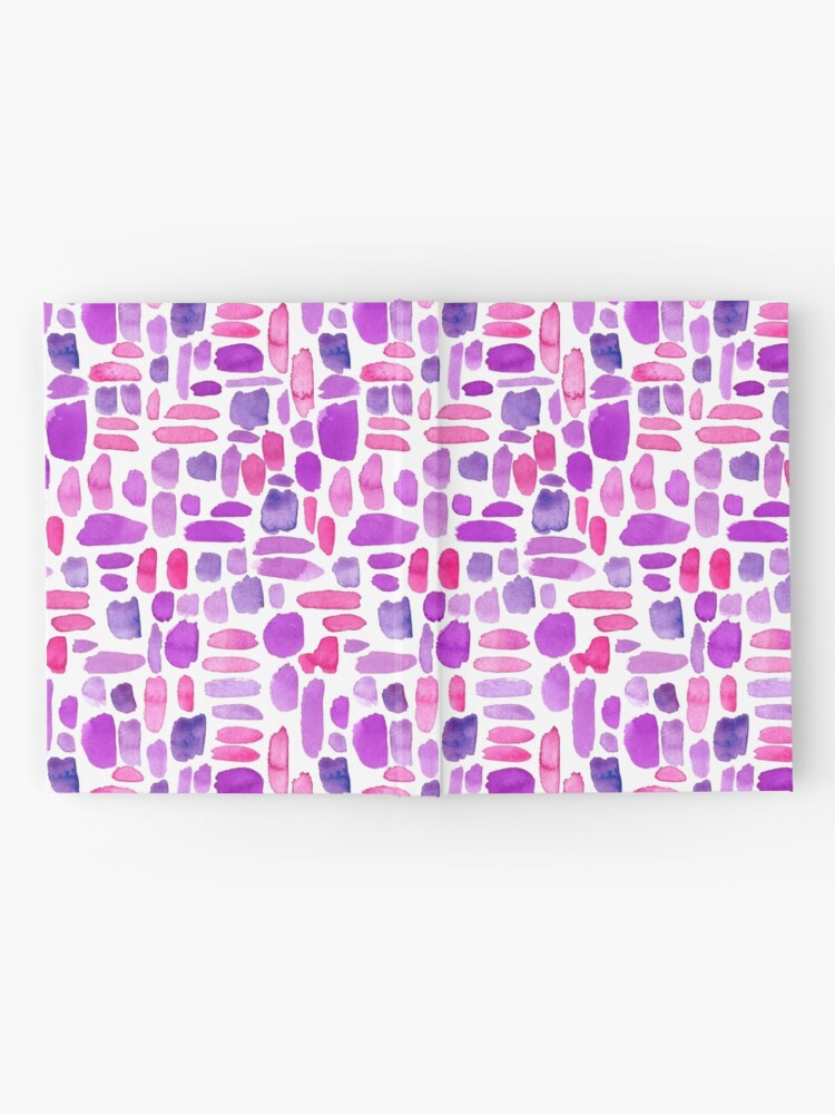 Alternate view of Watercolor Paint Brush Stroke Pattern - Magenta, Purple, Pink Hardcover Journal