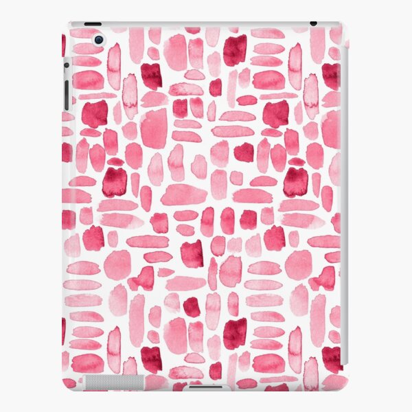 Watercolor Paint Brush Stroke Pattern - Pink iPad Snap Case