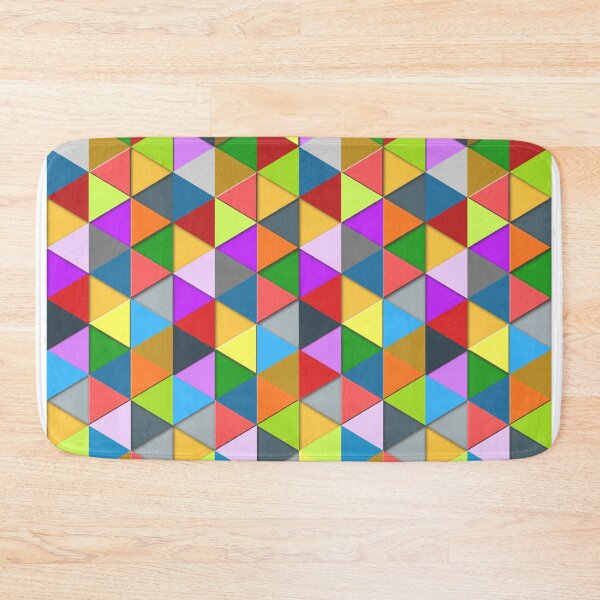 Item preview, Colorful triangle galore geometric pattern geometric cool fun retro yellow red pink blue green designed and sold by PLdesign.