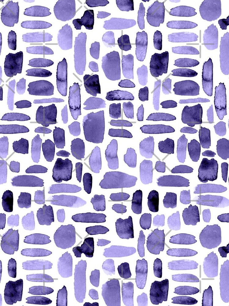 Watercolor Paint Brush Stroke Pattern - Purple by annieparsons