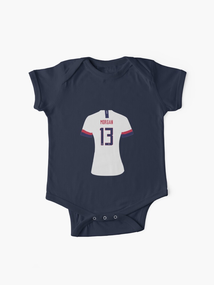 Alex Morgan USA - #13 Jersey Baby One-Piece for Sale by