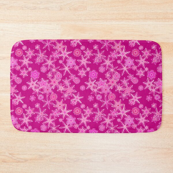 Item preview, Modern Geometric Snowflakes, Deep Fuchsia Pink  designed and sold by Marymarice.