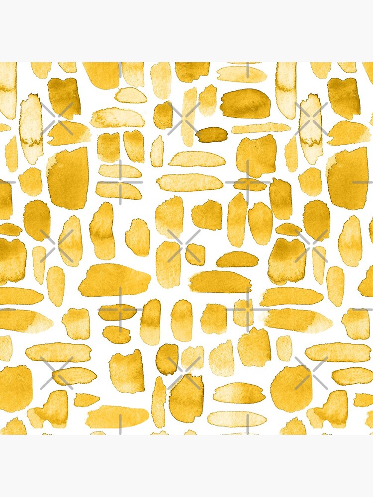 Watercolor Paint Brush Stroke Pattern - Mustard Yellow by annieparsons