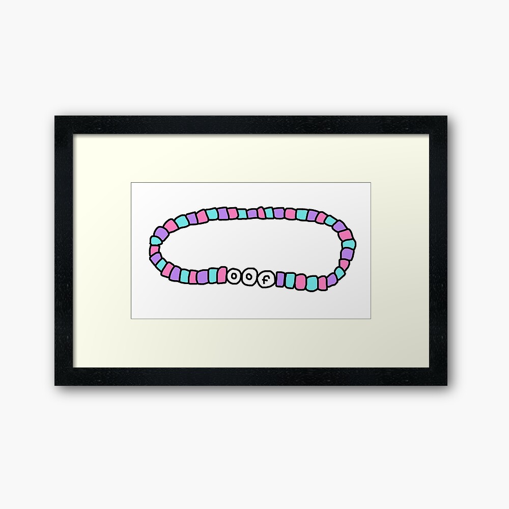 Oof friendship bracelet  Art Board Print for Sale by courtneyklich