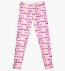 Yalla Habibi | Arabic Saying in fuchsia bright pink | Globetrotter Leggings