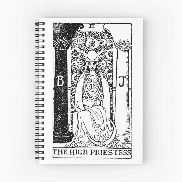 Item preview, Tarot Card : The High Priestess black & white designed and sold by tarotcarddesign.