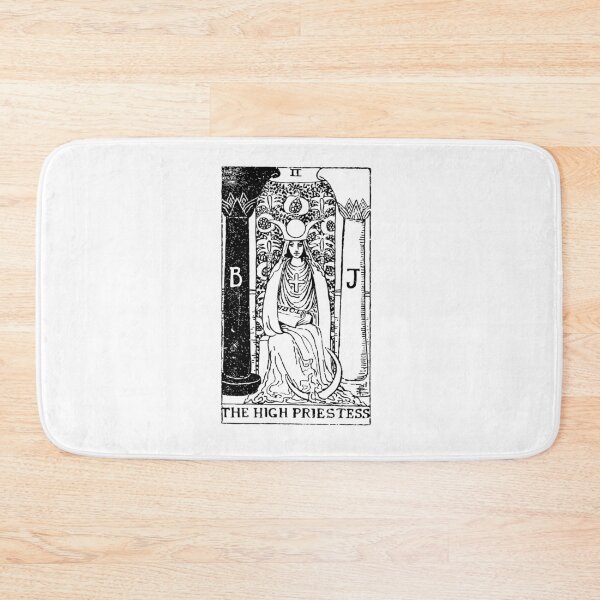 Artikelvorschau, Tarotkarte: Die Hohepriesterin schwarz & weiß entworfen und verkauft von tarotcarddesign.