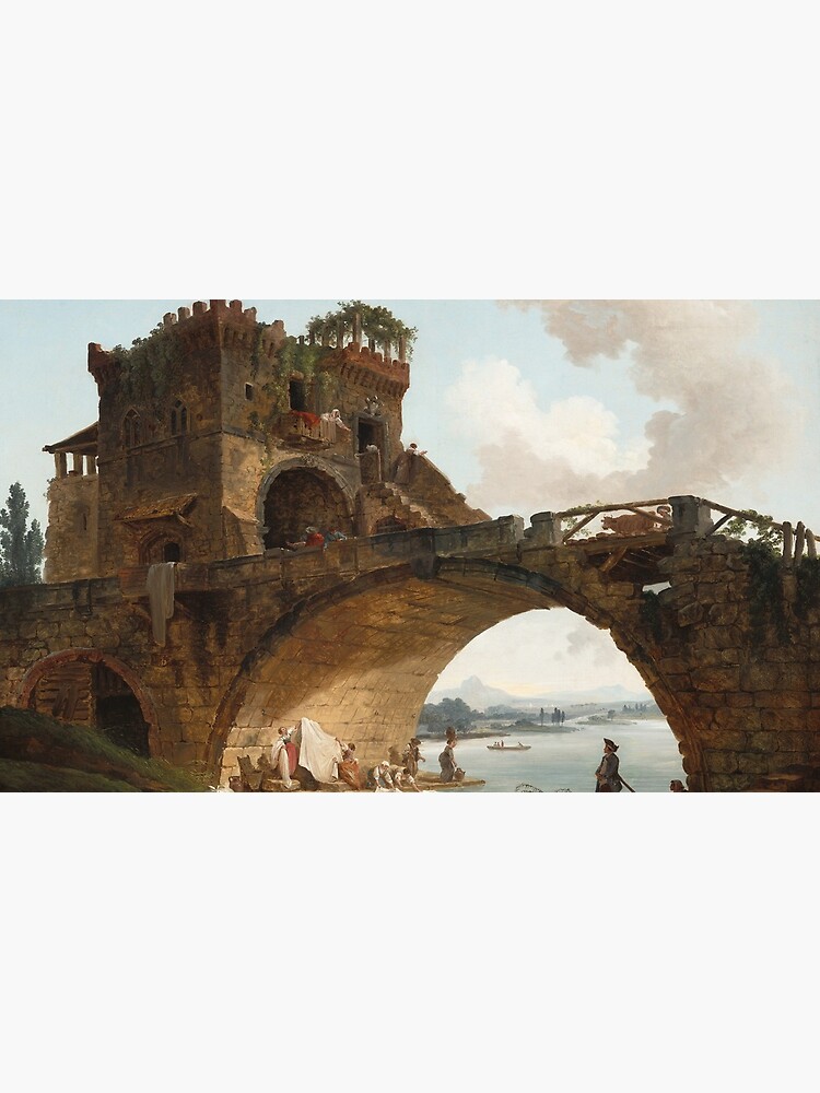 The Ponte Salario Oil painting by Hubert Robert by podartist