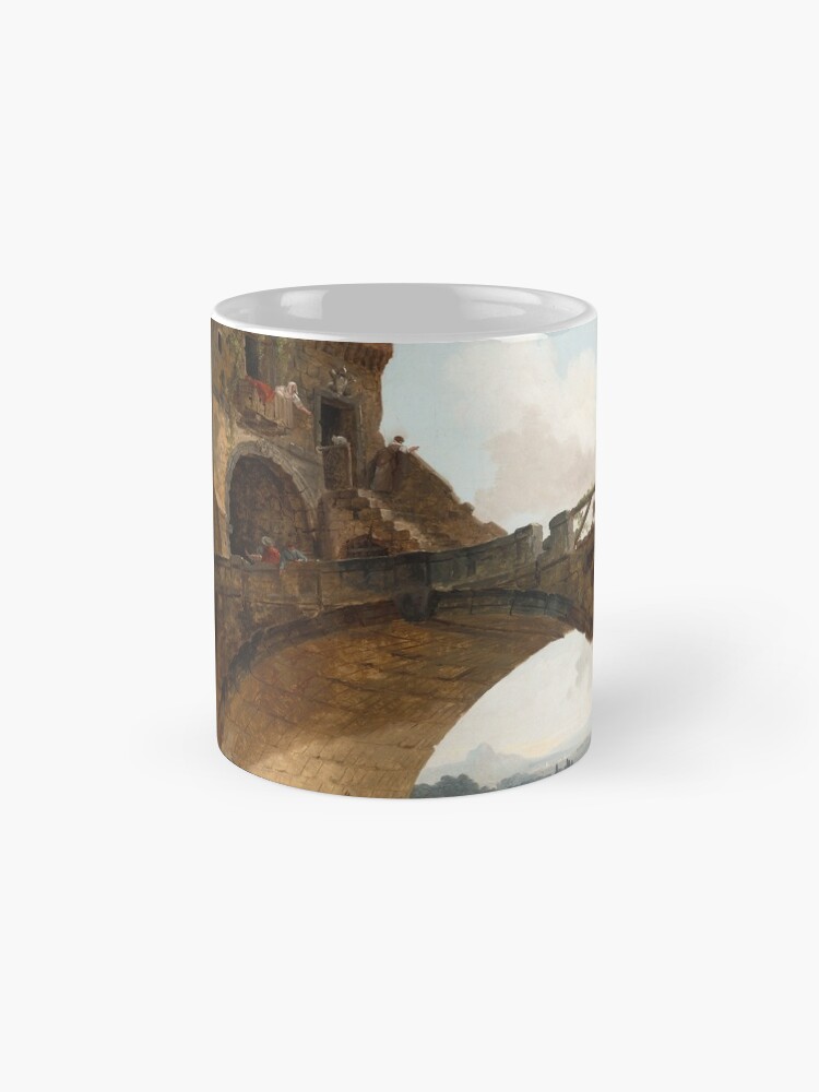 Alternate view of The Ponte Salario Oil painting by Hubert Robert Mug