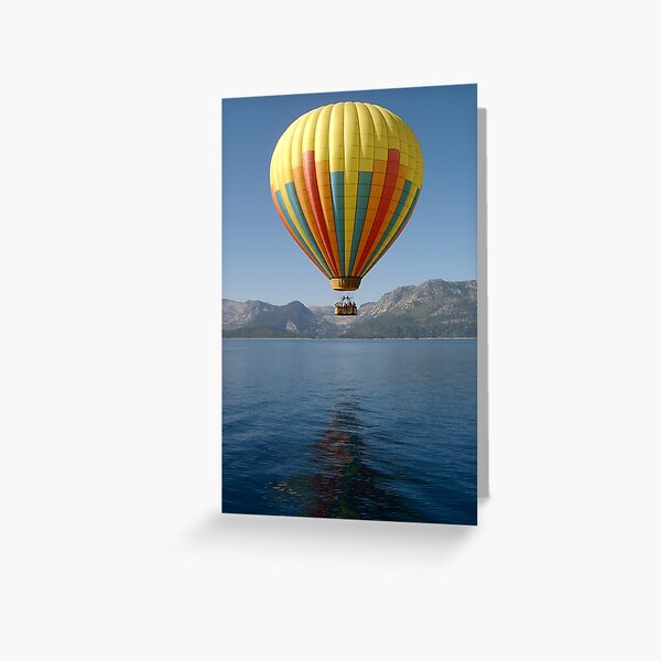 Hot Air Balloon Lake Tahoe Greeting Card