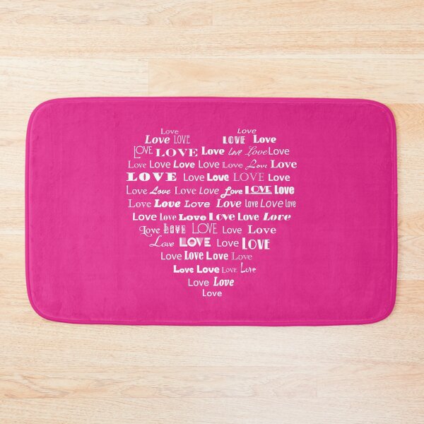 Item preview, Heart Shaped Word Cloud, White on Fuchsia Pink designed and sold by Marymarice.
