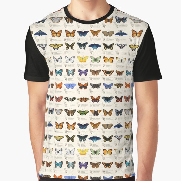 Butterflies of North America Graphic T-Shirt