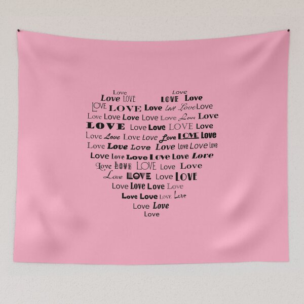 Item preview, Heart Shaped Word Cloud, Black on Coral Pink designed and sold by Marymarice.
