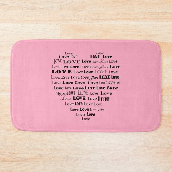 Item preview, Heart Shaped Word Cloud, Black on Coral Pink designed and sold by Marymarice.