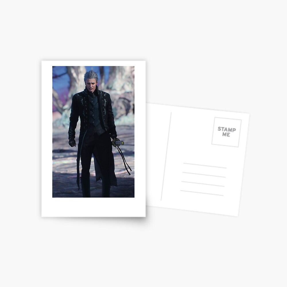 Vergil Autism Warrior Pearl Postcard Print Devil May Cry 