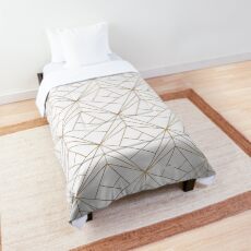 Gold Geometric Pattern Comforter