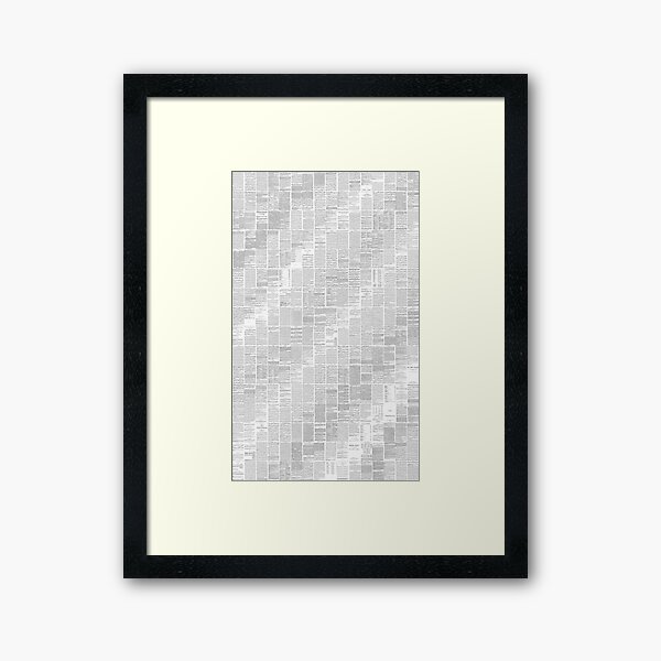 Gregorian chant in undulating waves from the Liber Usualis Framed Art Print