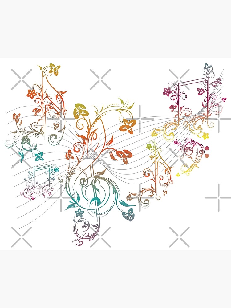"Floral Music Notes 3" Photographic Print for Sale by AnnArtshock