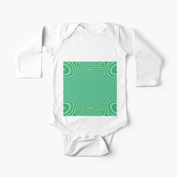#Pattern, #illusion, #tile, #art, repetition, abstract, design, decoration, mosaic Long Sleeve Baby One-Piece