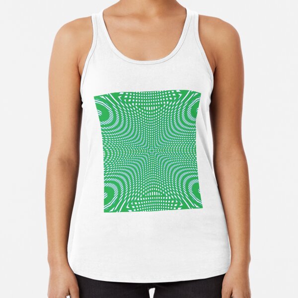 #Pattern, #illusion, #tile, #art, repetition, abstract, design, decoration, mosaic Racerback Tank Top