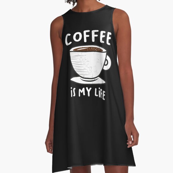 El café es mi vida regalo Vestido acampanado