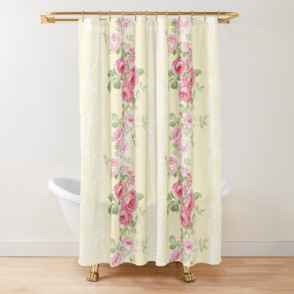 Pink Lace Pink Shower Curtains for Sale