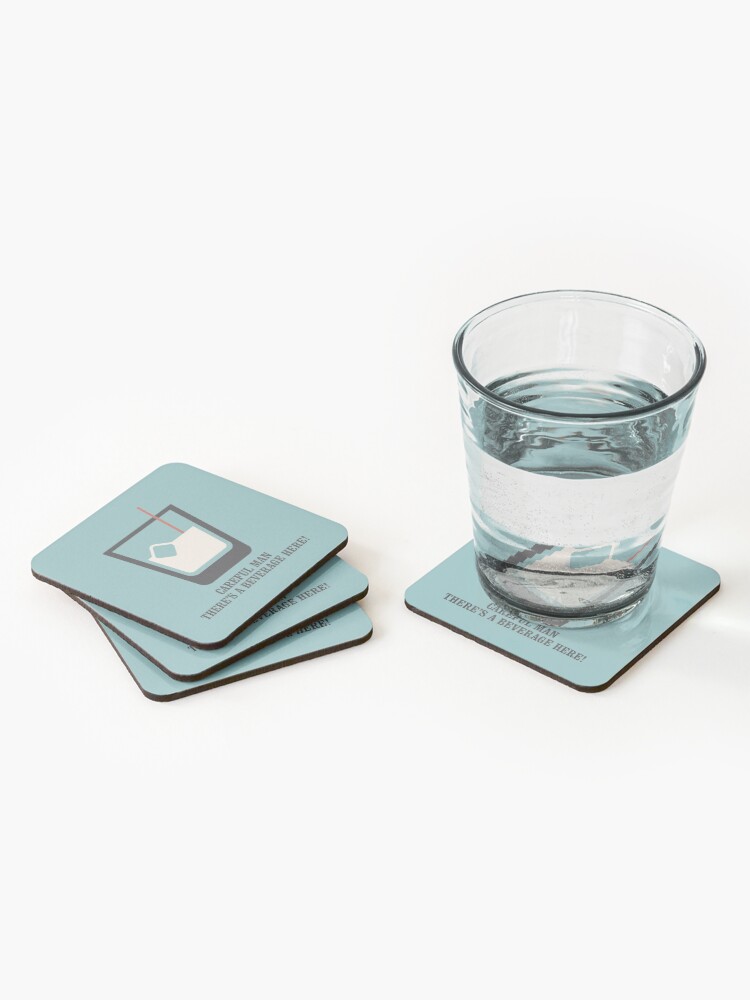 Alternate view of The Big Lebowski - White Russian - Careful Man, There's a Beverage Here! Coasters (Set of 4)