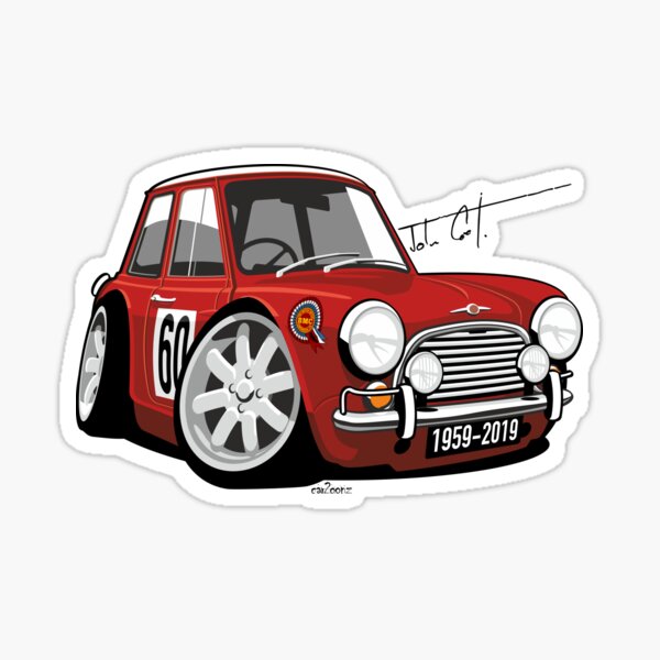 Item preview, Mini mark 1 caricature red designed and sold by car2oonz.