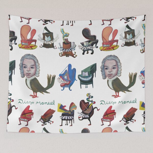 Item preview, Pianos and Bach bird designed and sold by Diego Manuel Rodriguez.