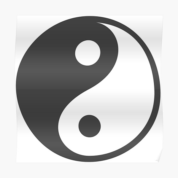 Ying Yang Chinese Symbol Poster For Sale By Scooterbaby Redbubble