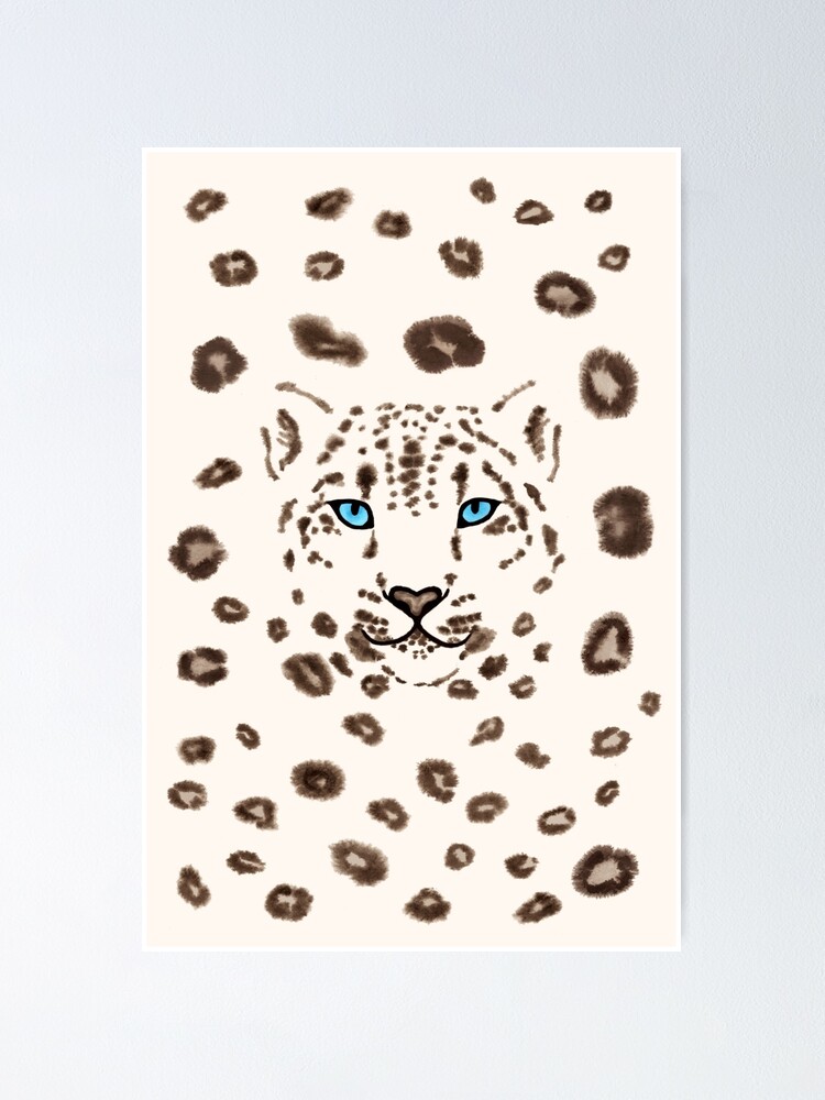 Alternate view of Watercolor Snow Leopard 2 Poster