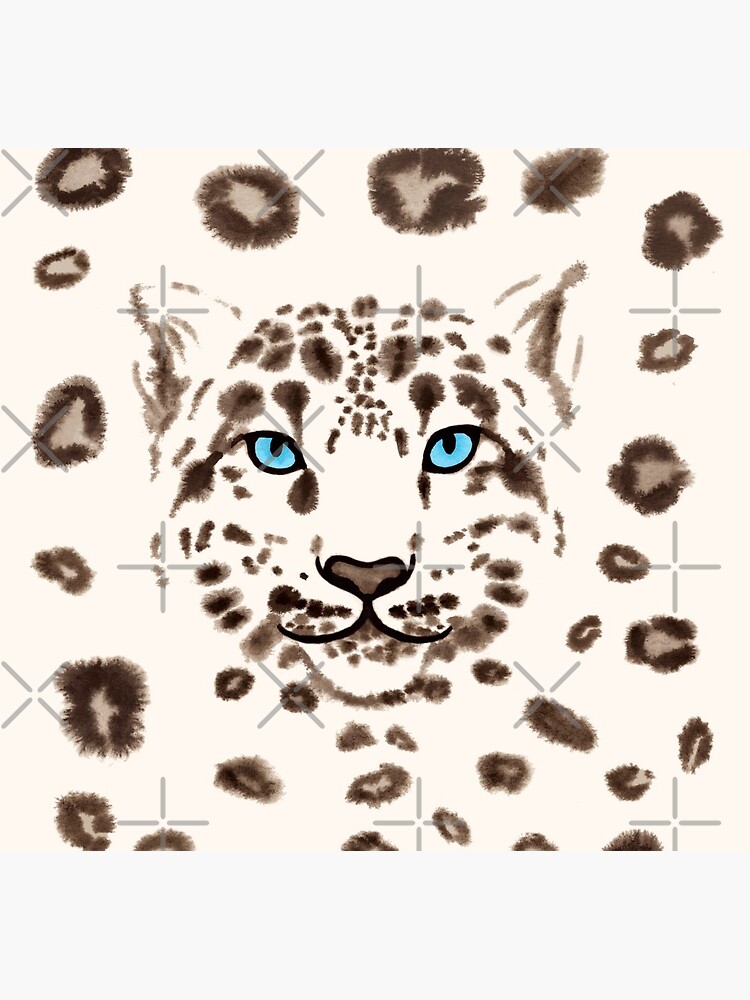 Watercolor Snow Leopard by nadyanadya