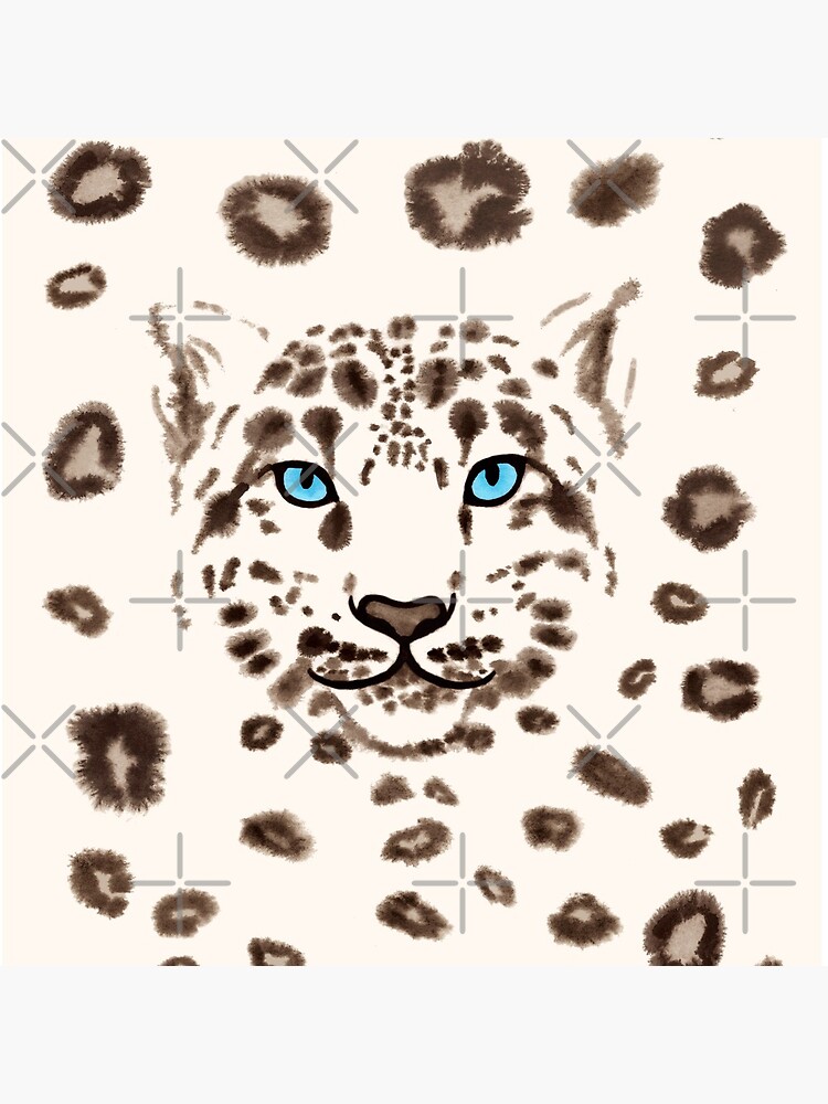 Watercolor Snow Leopard by nadyanadya