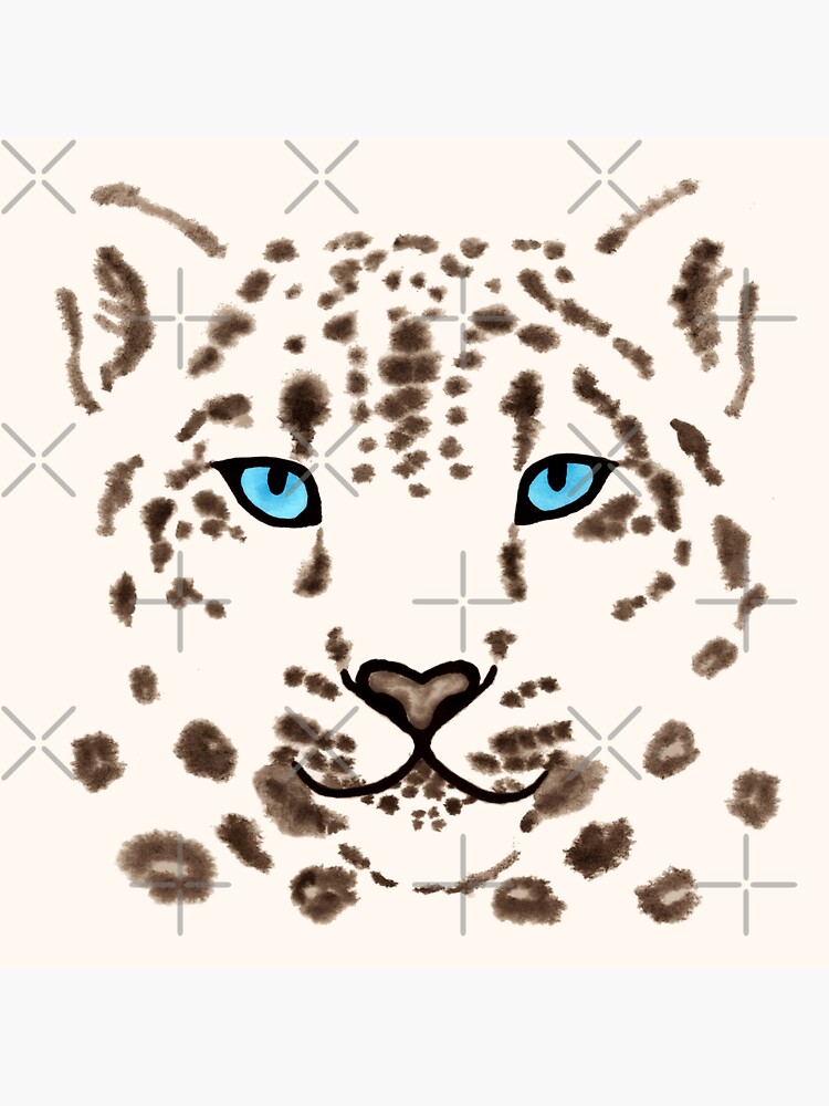 Watercolor Snow Leopard 2 by nadyanadya