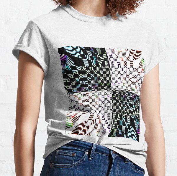 #Pattern, #textile, #design, #art, abstract, decoration, fashion, funky Classic T-Shirt
