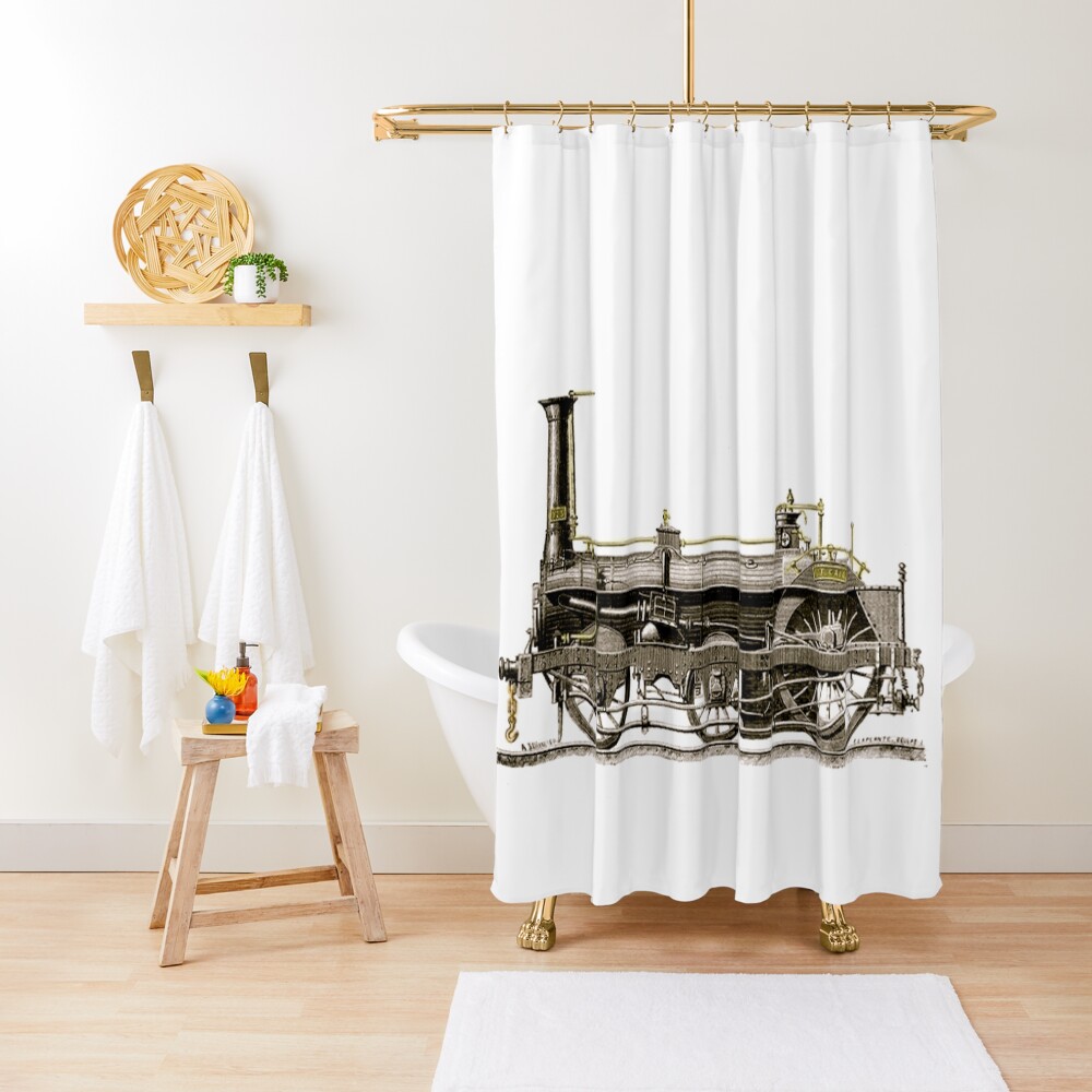 "An Old Steam Train" Shower Curtain by VictorIos Redbubble