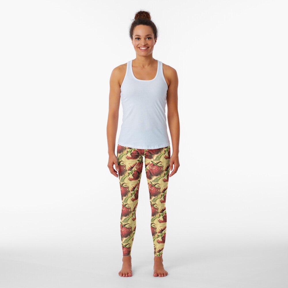 Strawberry Season - Fruit Lover Gift - Art Photography Leggings