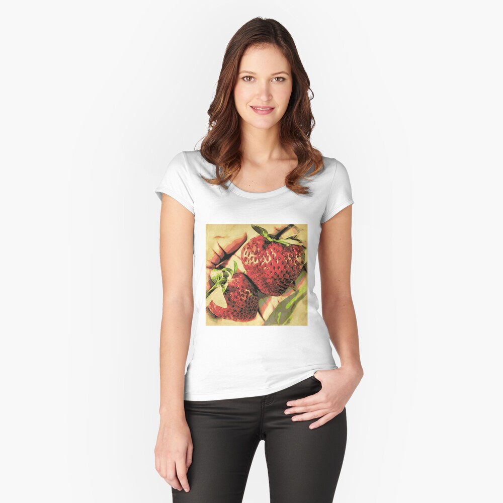 Item preview, Fitted Scoop T-Shirt designed and sold by OneDayArt.