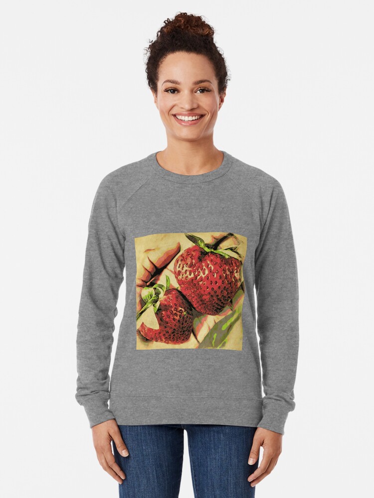 Alternate view of Strawberry Season - Fruit Lover Gift - Art Photography Lightweight Sweatshirt
