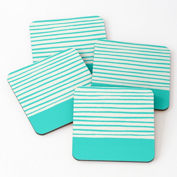 Item preview, Aqua Color Stripes designed and sold by Leah Flores.