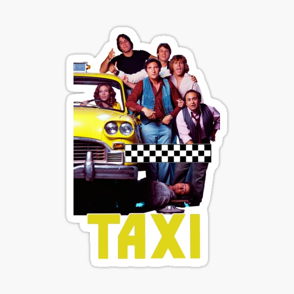 Original Taxi Retro 70s 80's Cast Sticker
