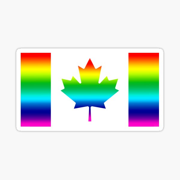Canadian Pride Flag Sticker By Credbubble Redbubble 