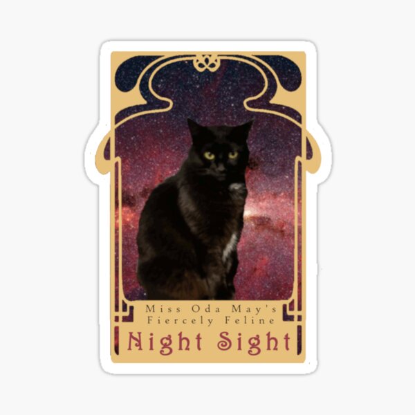 Miss Oda May's Fiercely Feline Night Sight Potion Sticker